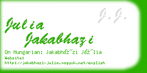 julia jakabhazi business card